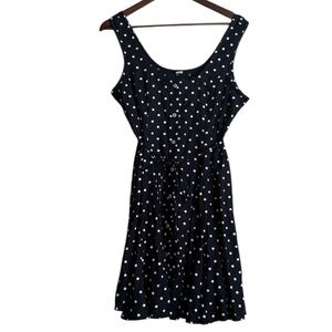 NWT Gap Blue and White Polka Dot Sleeveless Dress Sz S
